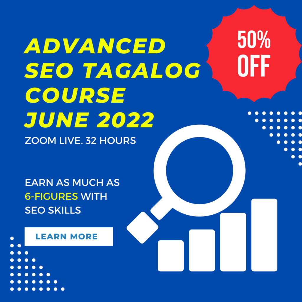 SEO Tagalog Course June 2022